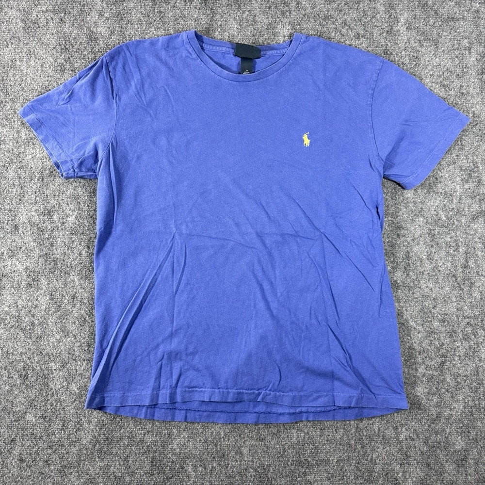 Polo Ralph Lauren Blue 100% Cotton T Shirt Men's Medium Preppy Casual
